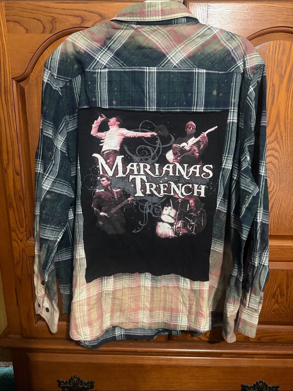 Marianas Trench Upcycled Flannel Tee Made by me